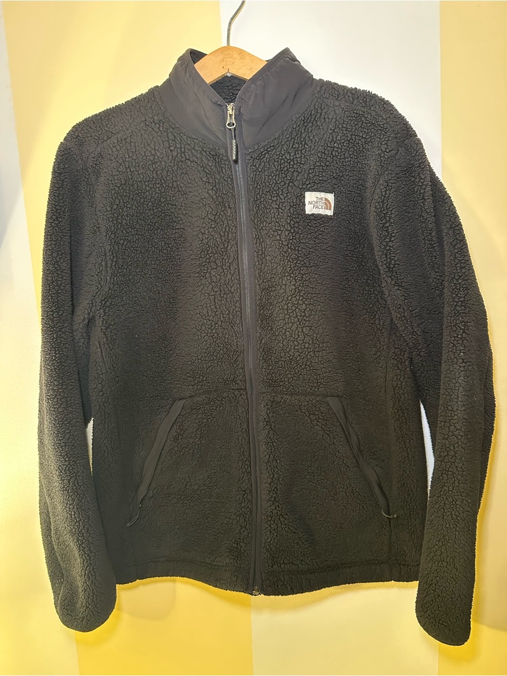The North Face Campshire Black High Pile Sherpa Fleece Jacket Size L